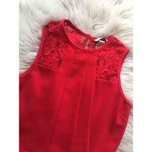 H&M Peplum Red Shirt